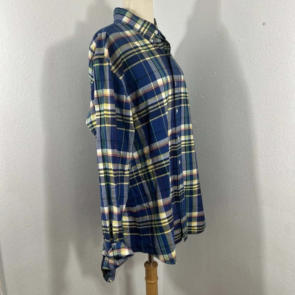 Ralph Lauren Shirt Mens XLT Multicolor Plaid Preppy Classic Fit Western‎